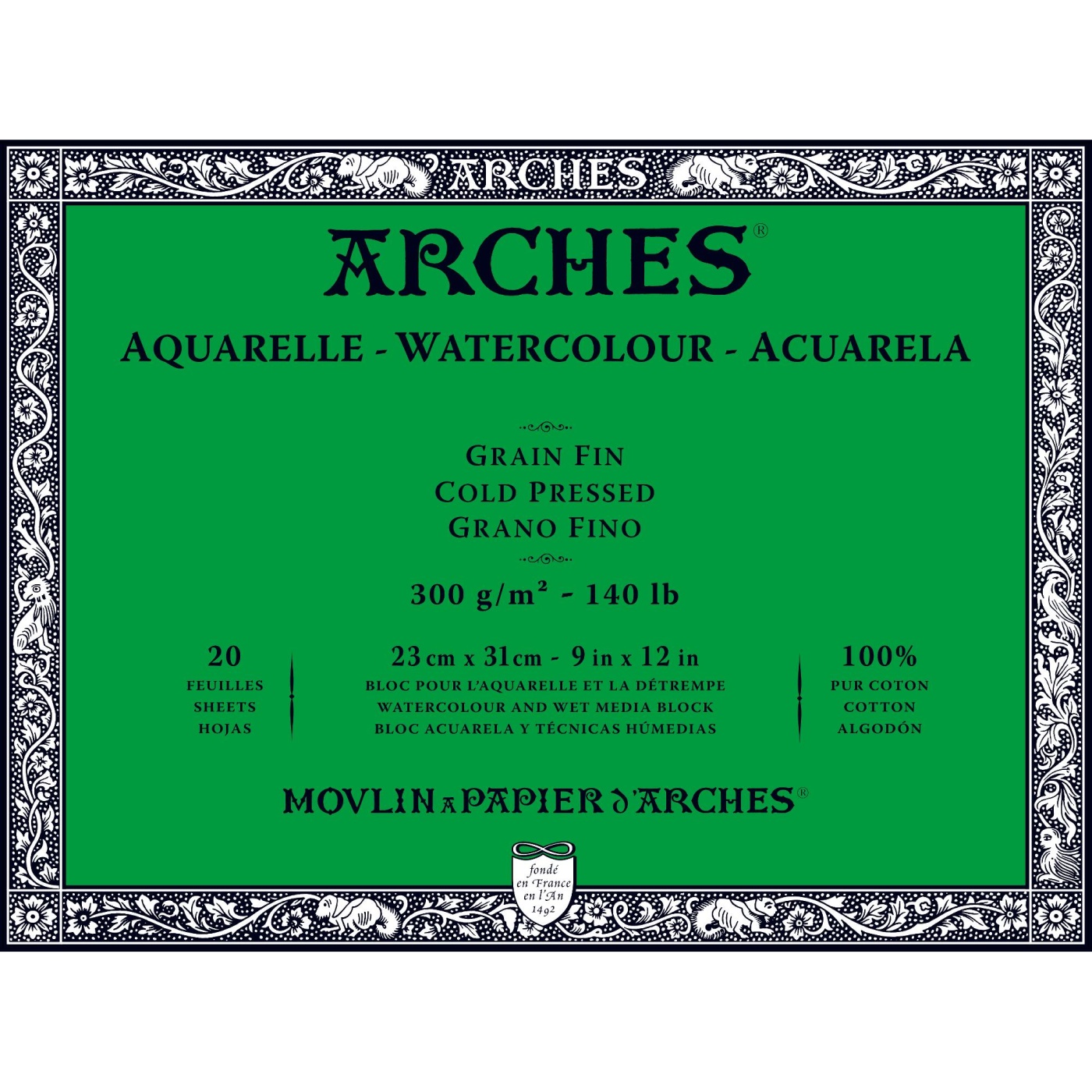Arches Watercolor Pad 300g 23x31cm