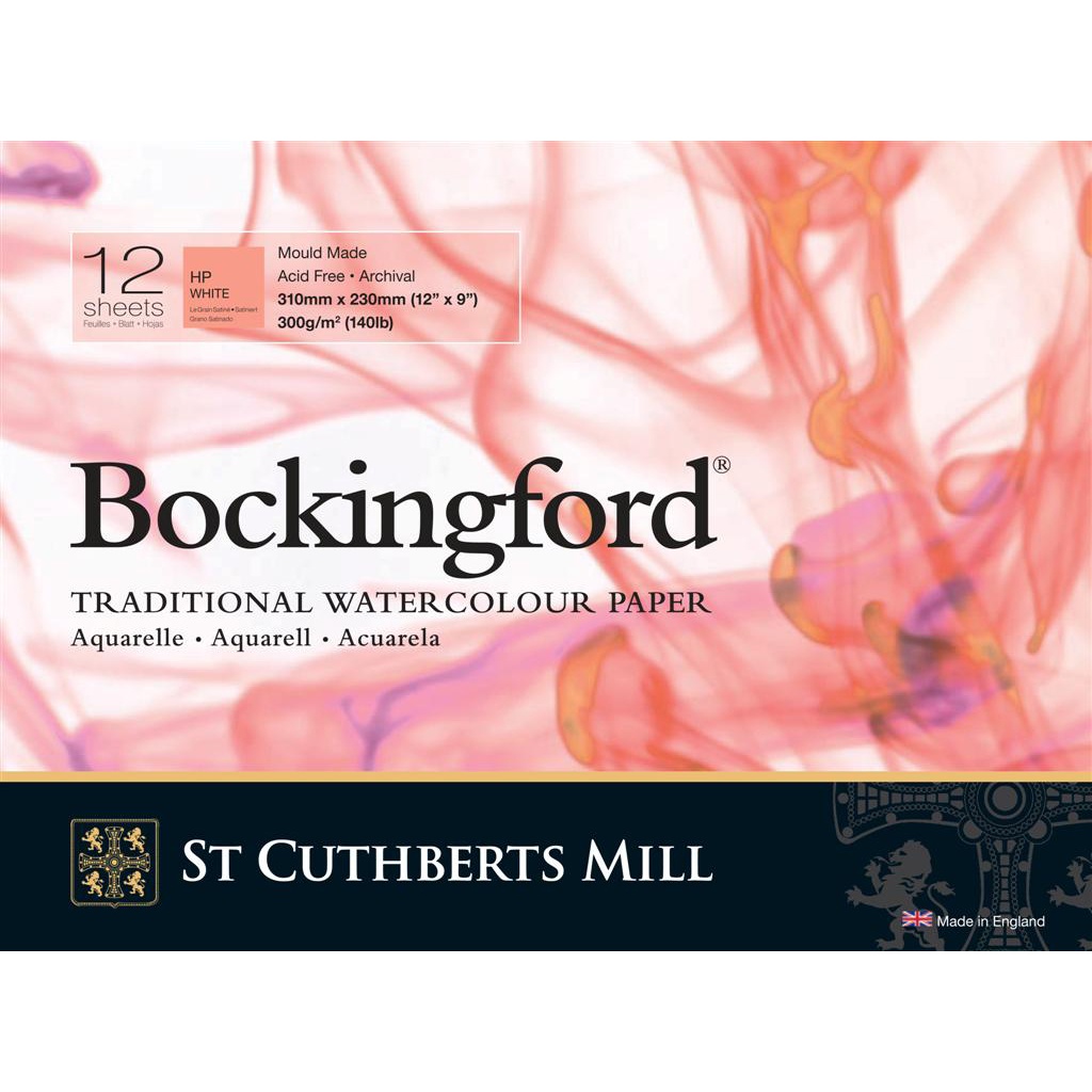 St Cuthberts Mill Bockingford Watercolour paper 300g 310x230mm HP