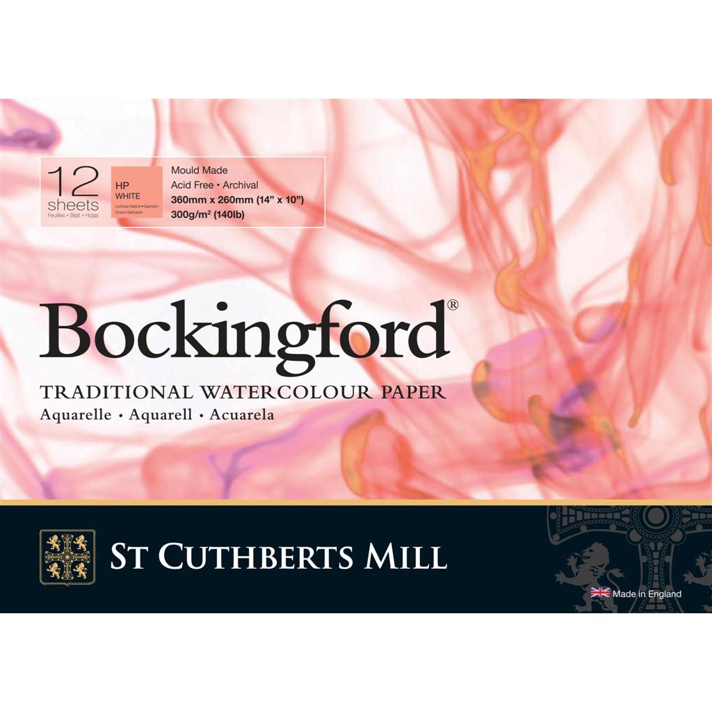 St Cuthberts Mill Bockingford Watercolour paper 300g 360x260mm HP