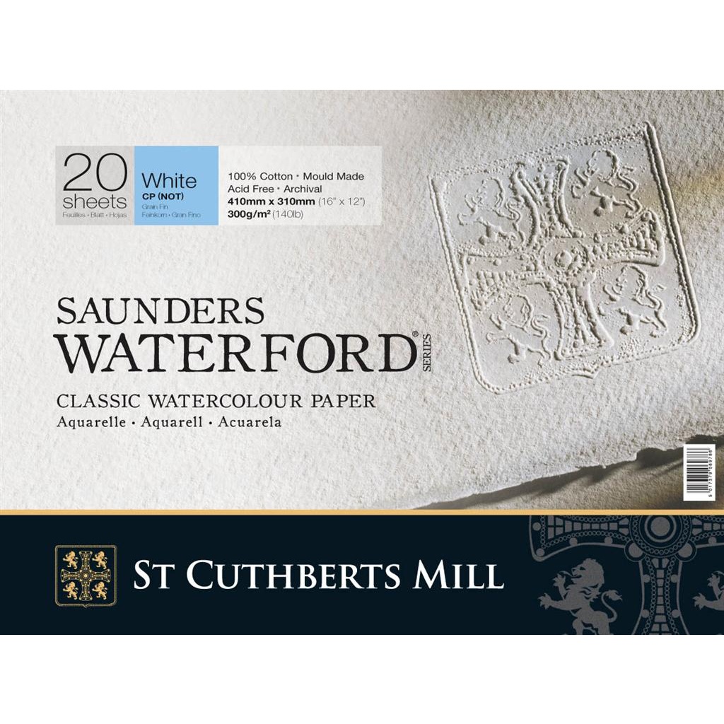 St Cuthberts Mill Saunders Waterford Watercolour Paper 300 G 41 X 31 Cm Cp Not