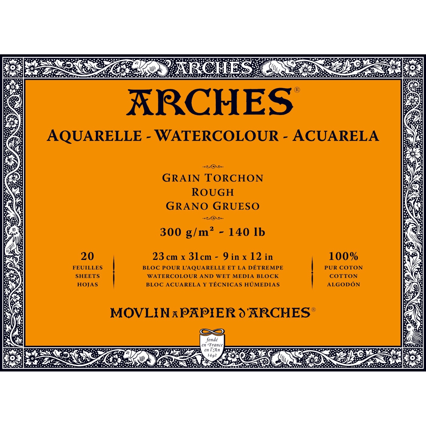 Arches Watercolor Pad Rough 300g 23x31cm