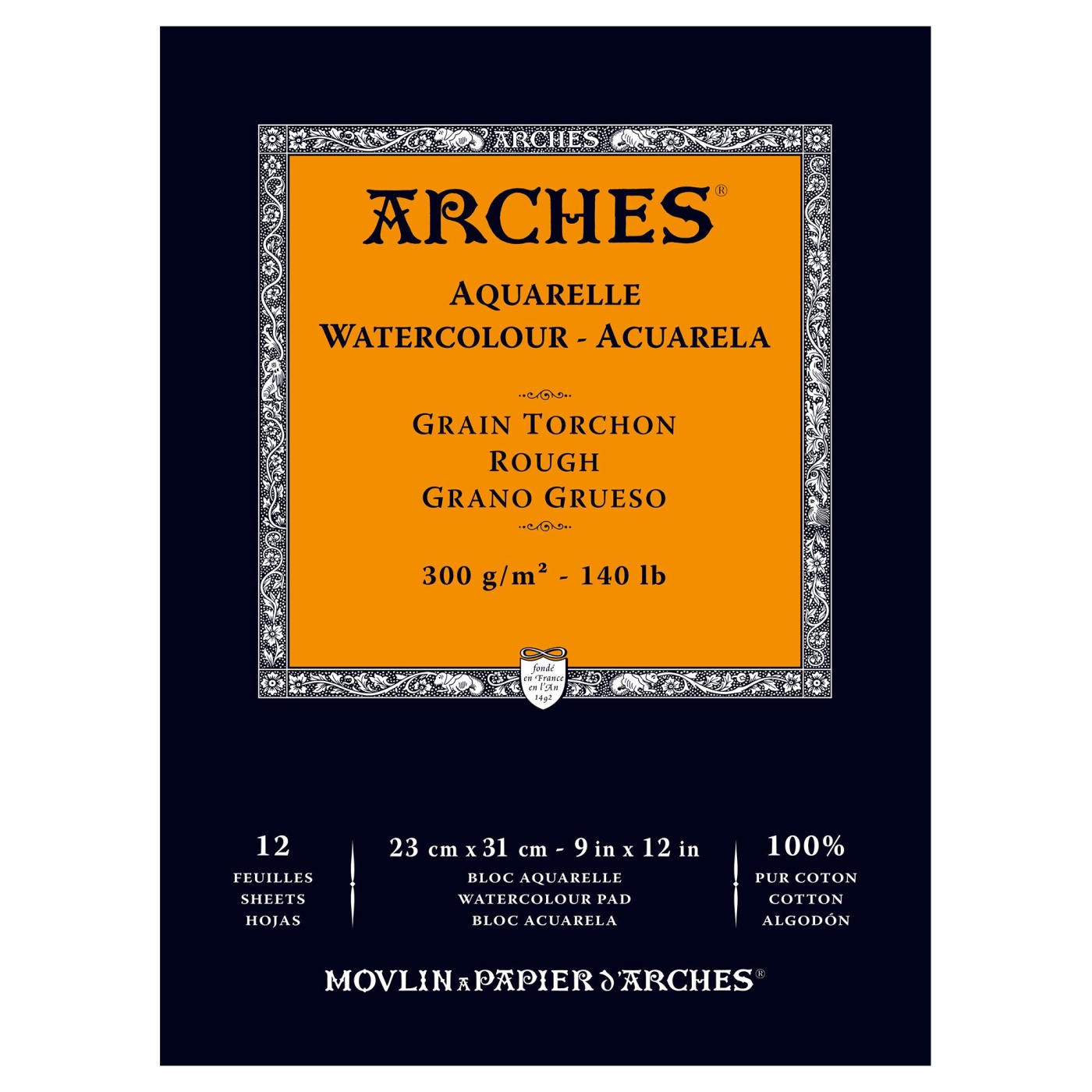 Arches Watercolor Pad Rough 300g 23x31 cm 12 sheets