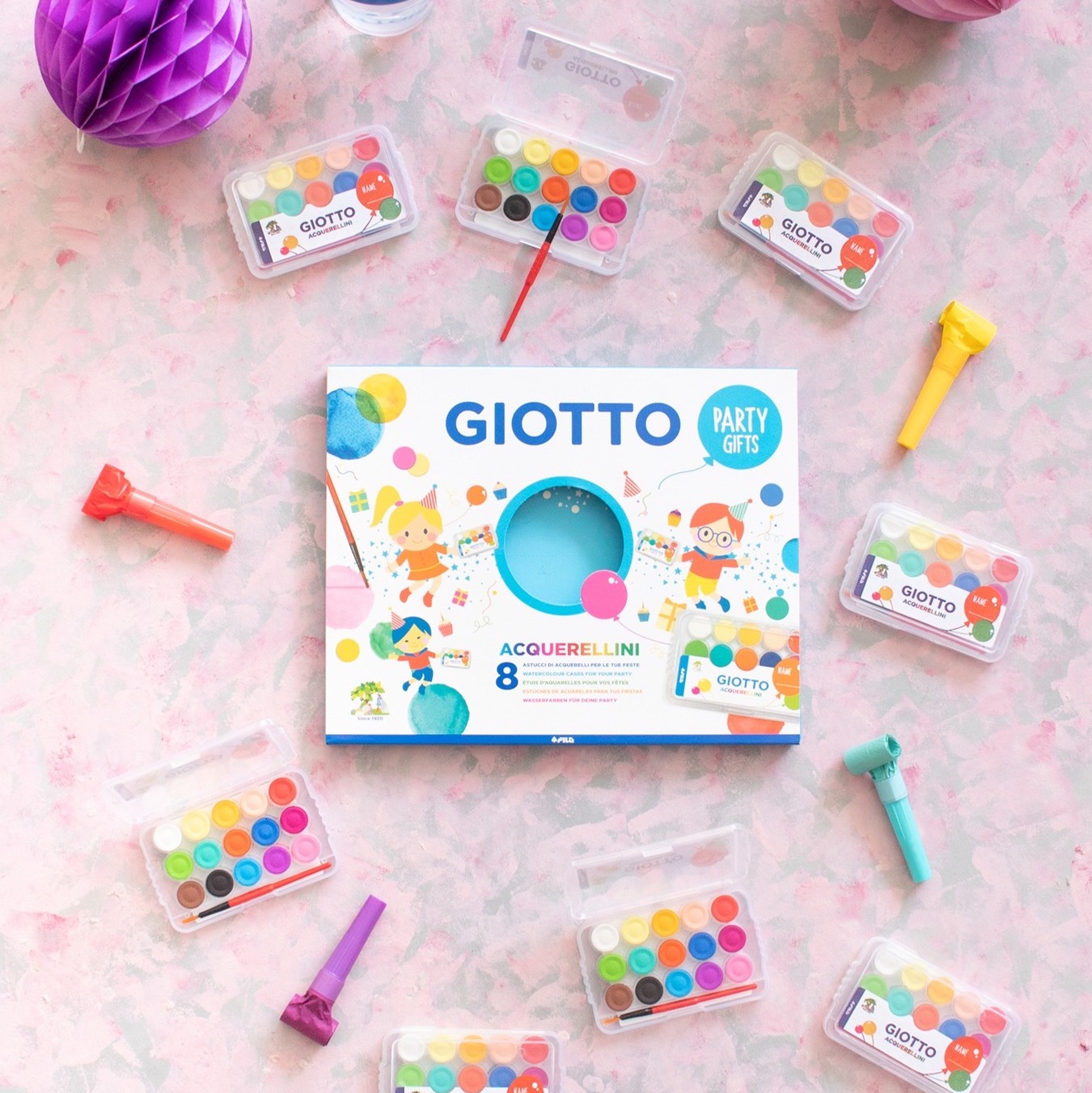 Giotto Acquerellini Water Color Party Set x 8