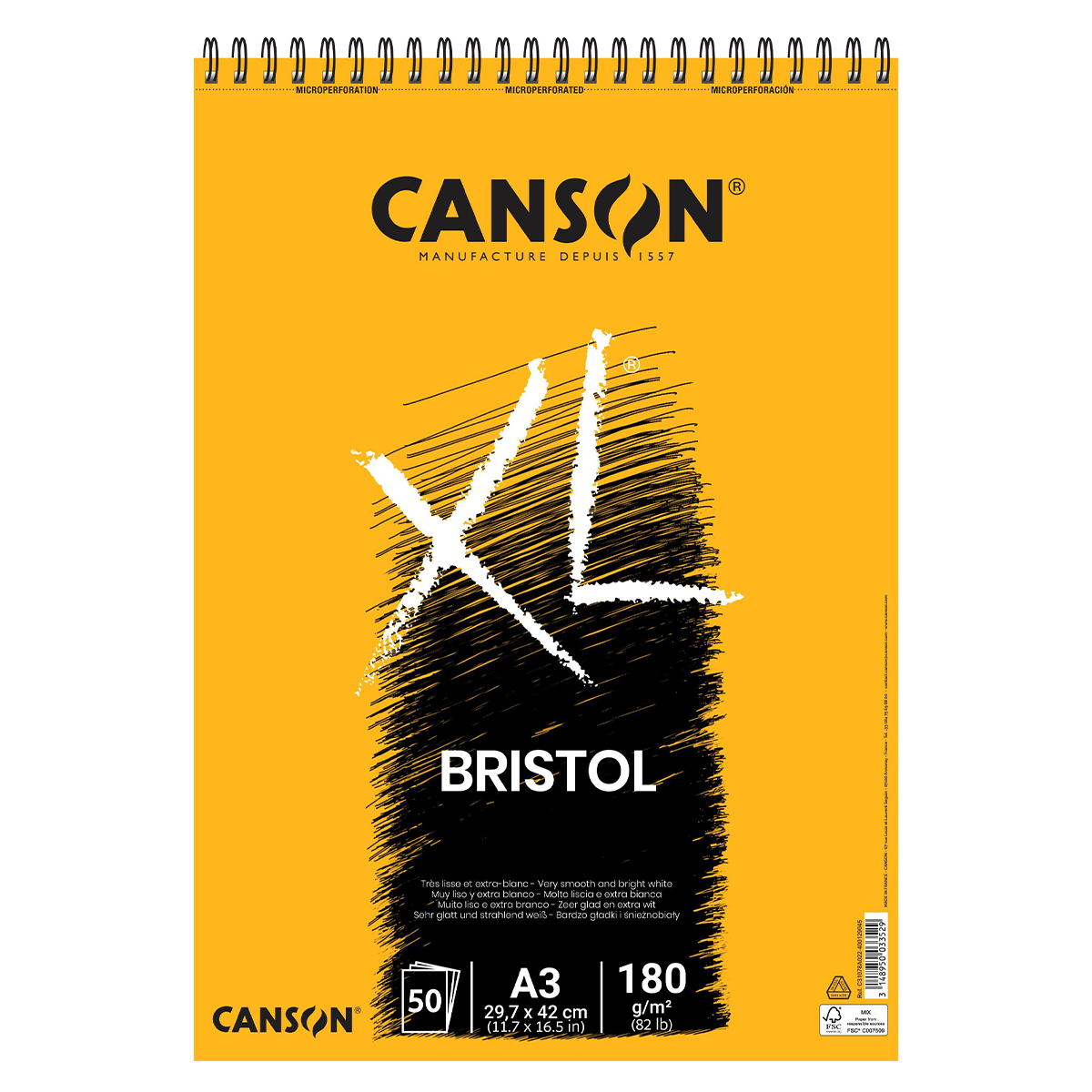 XL Bristol 180g A3 in the group Paper & Pads / Artist Pads & Paper / Drawing & Sketch Pads at Pen Store (101611)