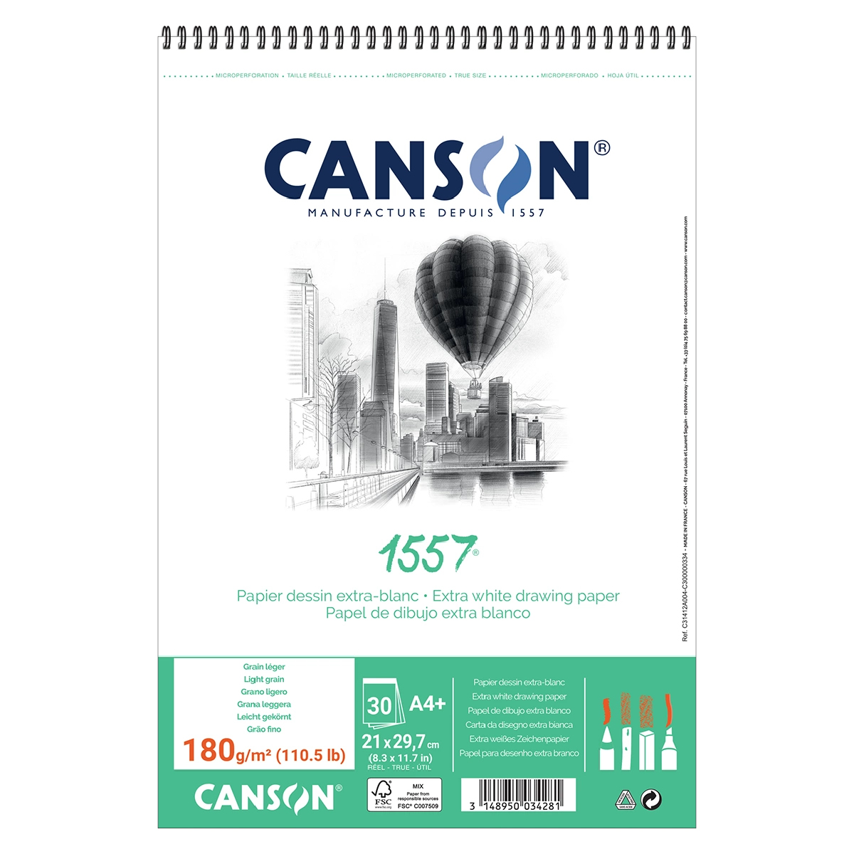Canson XL Bristol Sketch Pad A4 made in France