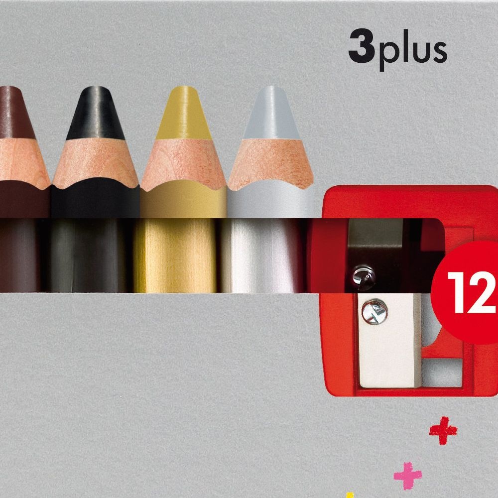 3plus 12-set in the group Kids / Kids' Pens / Coloring Pencils for Kids at Pen Store (101782)