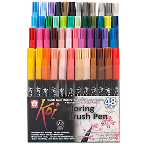 Feutre aquarelle Koi Sakura Brush Pen 48 coloris disponibles