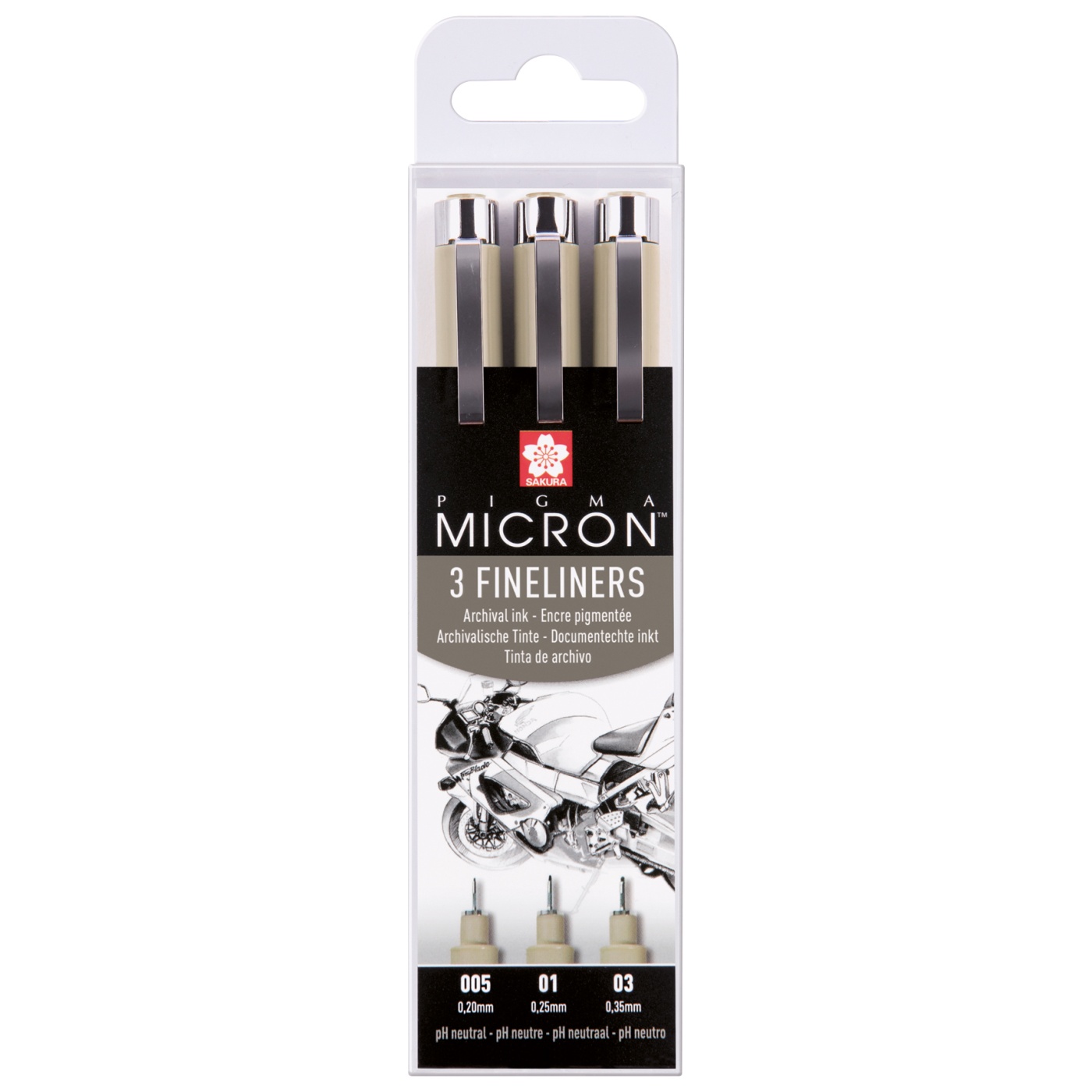 Sakura Pigma Micron Fineliner 6-set + 1 Brush Pen