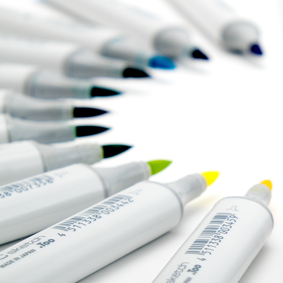 Copic Sketch Markers - Basic 12 Colors Set A – Kawaii Pen Shop