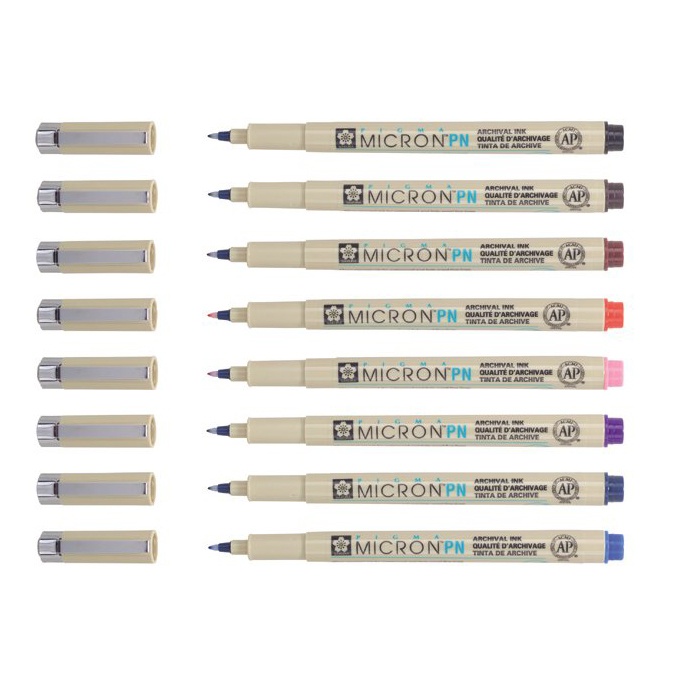 Pigma Micron PN 8-pack in the group Pens / Product series / Pigma Micron at Pen Store (103527)