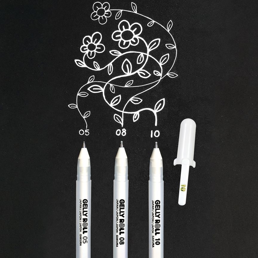 Gelly Roll Basic White 3-pack in the group Pens / Product series / Gelly Roll at Pen Store (103538)