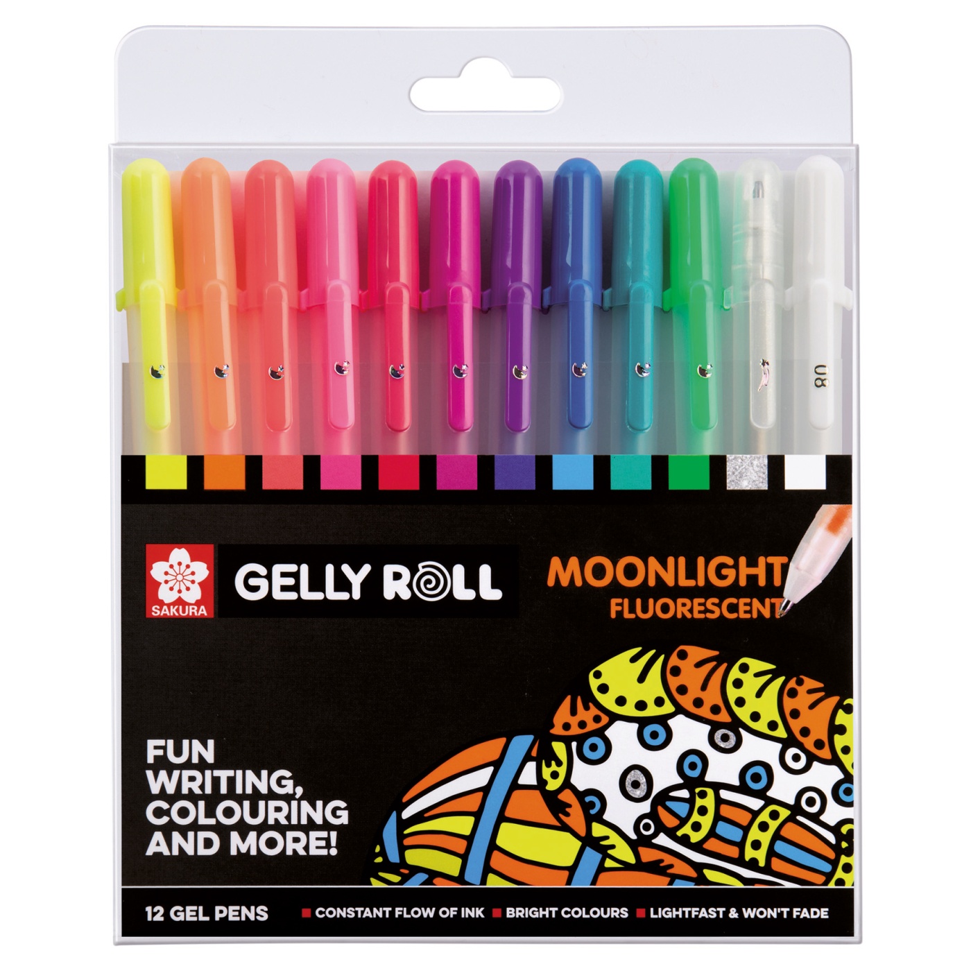 Sakura Gelly Roll Moonlight & White 12 pens Set w/Case XPGB-12ML Registered Ship 