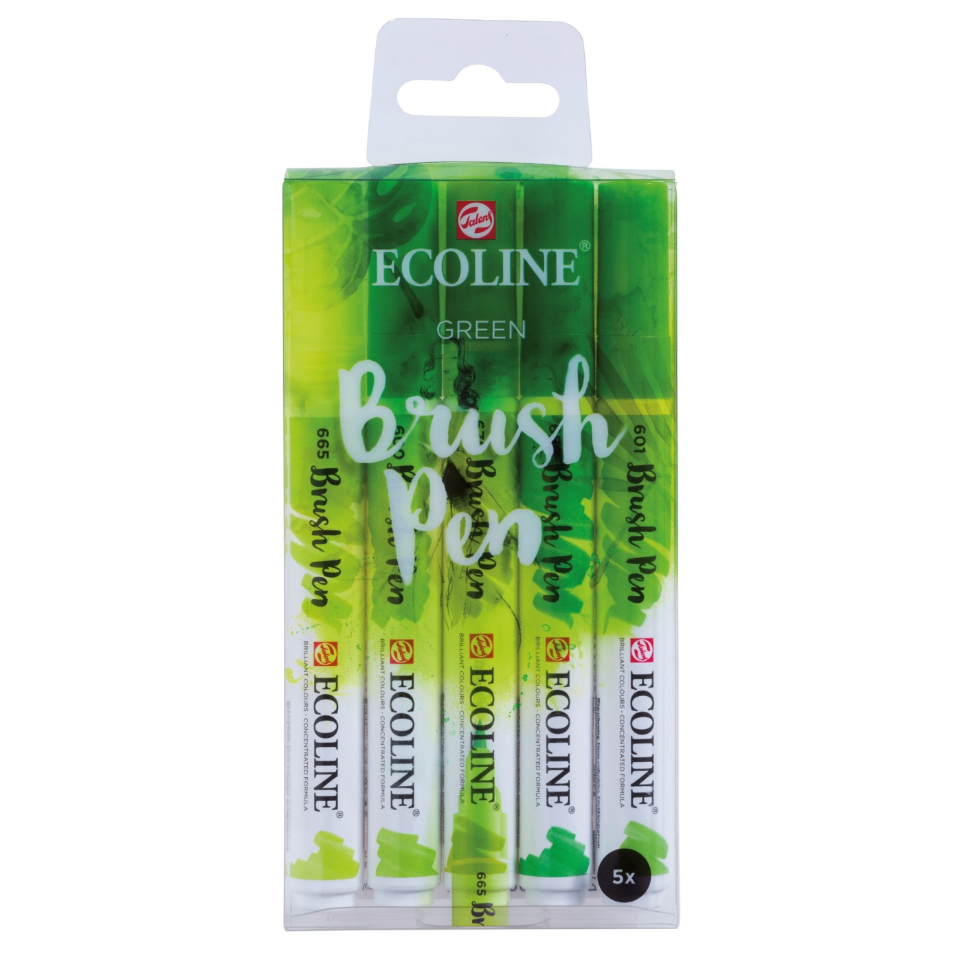 Brush Pen Green 5-set in the group Pens / Artist Pens / Brush Pens at Pen Store (103712)