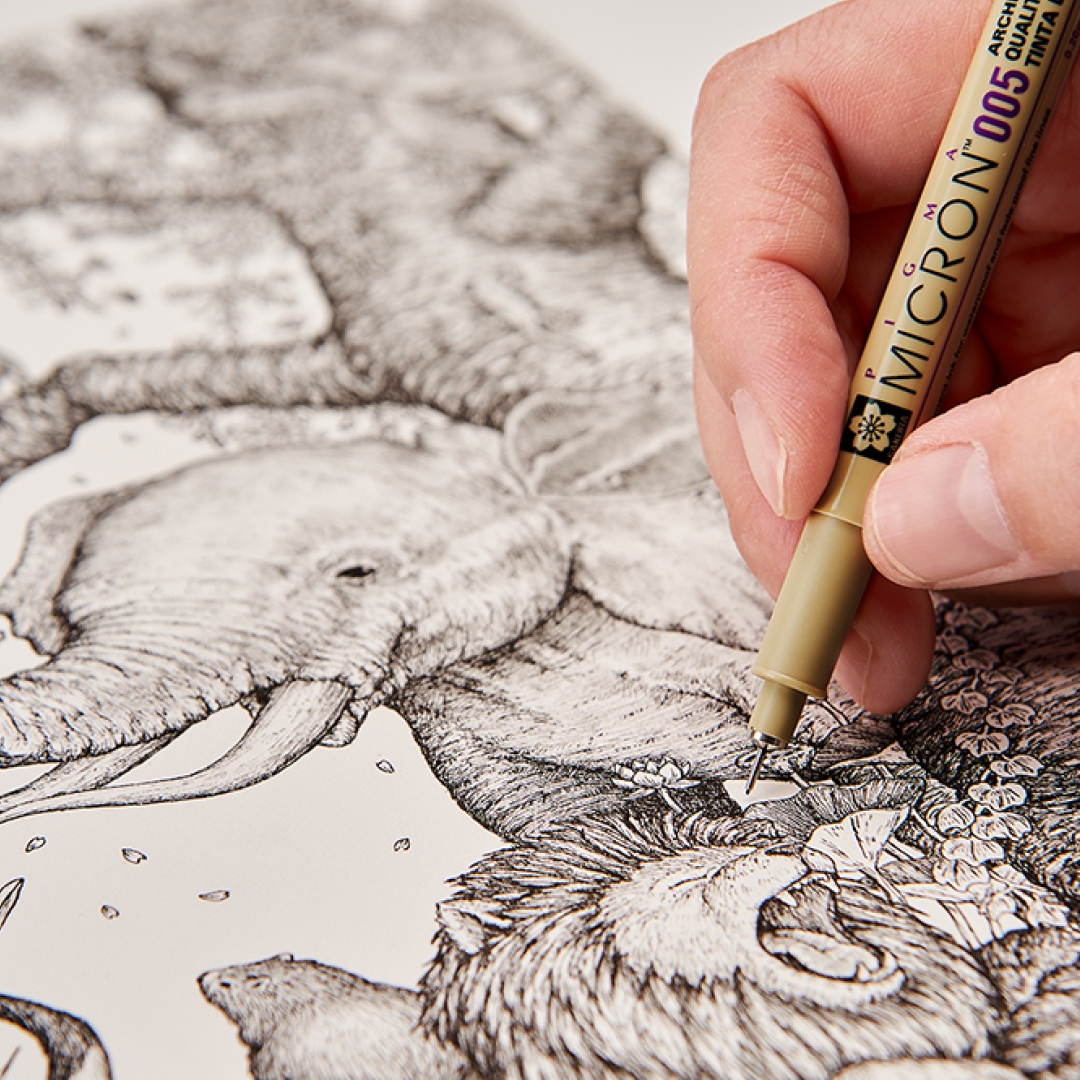 Sakura Pigma Micron - Lot De 12 Feutres à Pointe Fine Noirs, Encre Indélébile Et Résistante à L'Eau