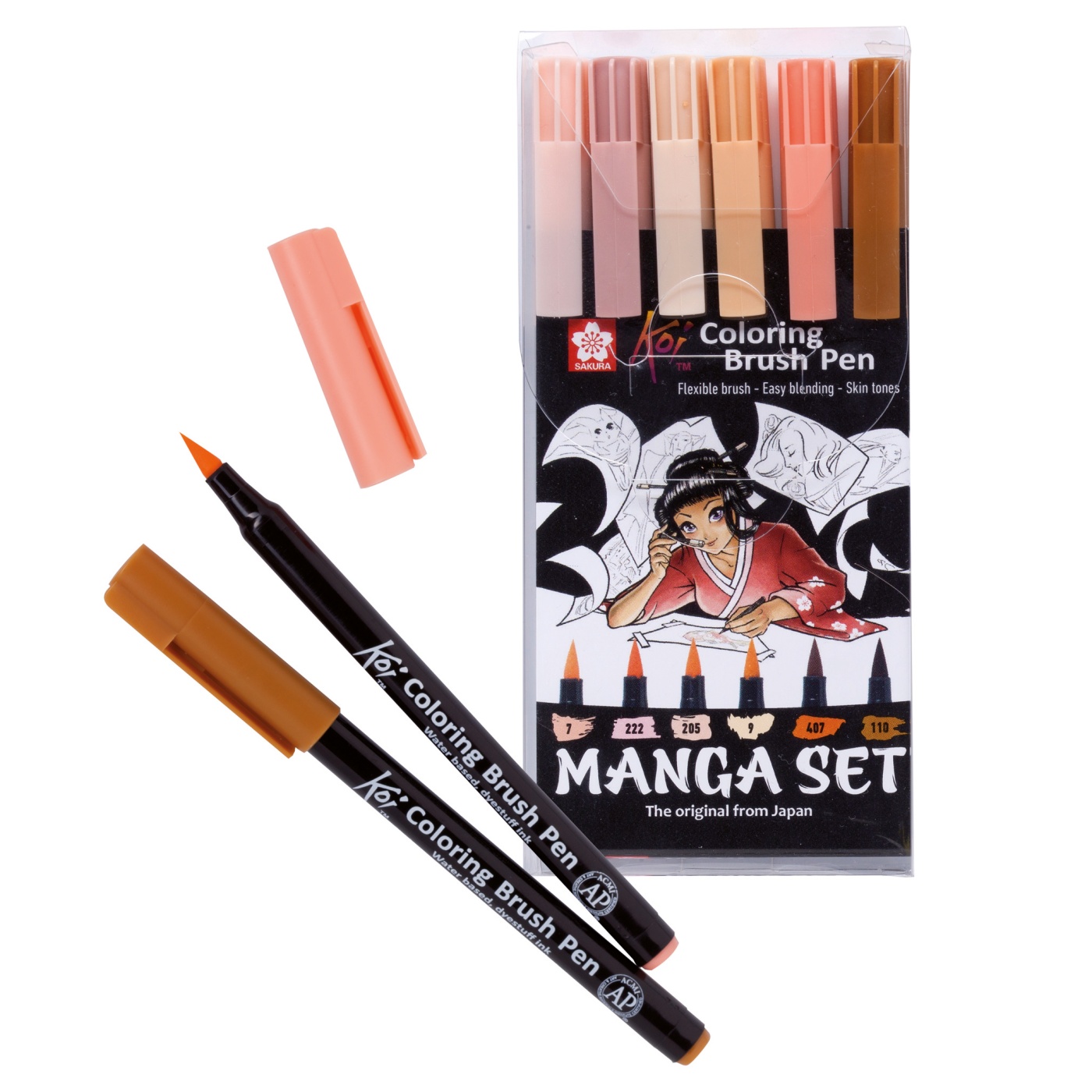 Koi Color Brush 6-set in the group Pens / Artist Pens / Brush Pens at Pen Store (103846)
