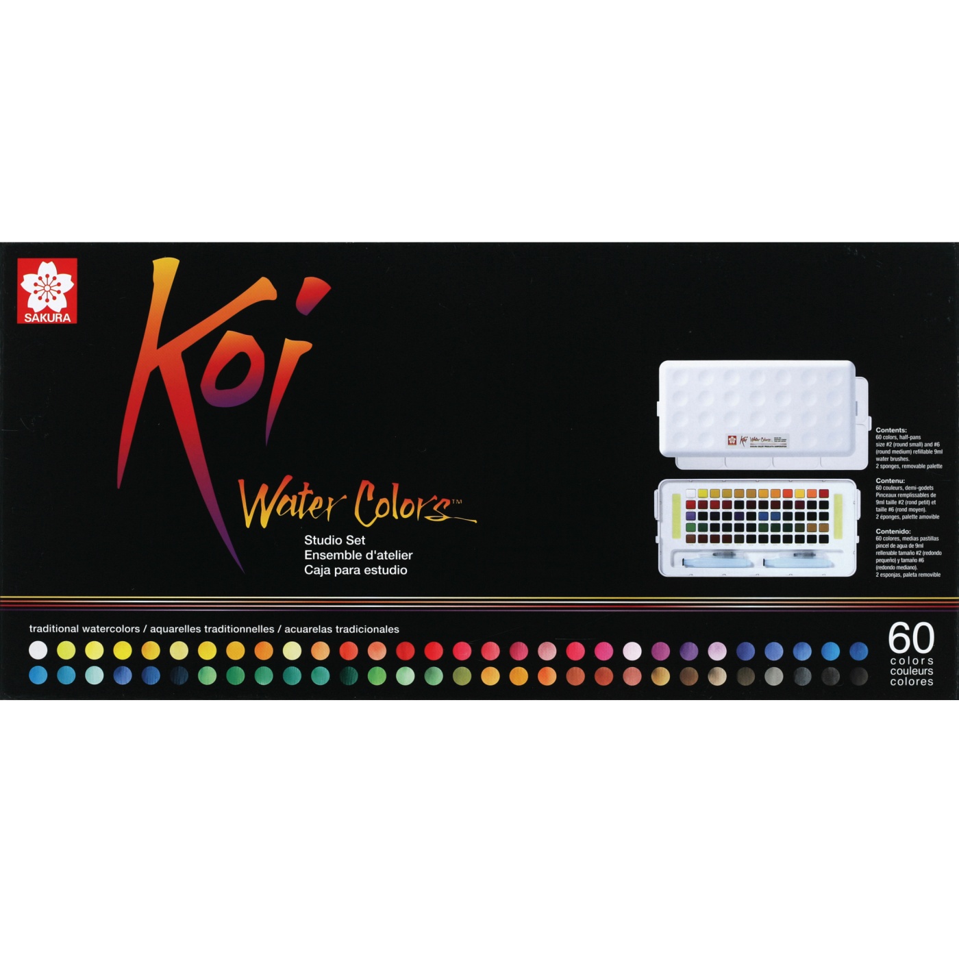 Koi Water Colors Sketch Box 60 in the group Art Supplies / Colors / Watercolor Paint at Pen Store (103858)