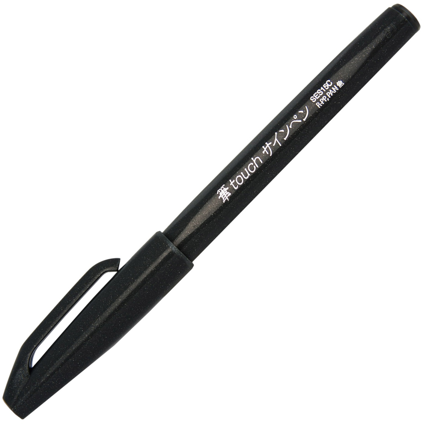 Pentel Fude Touch Brush Pen in BLACK Flexible Tip (fude zensation sign  pencil)