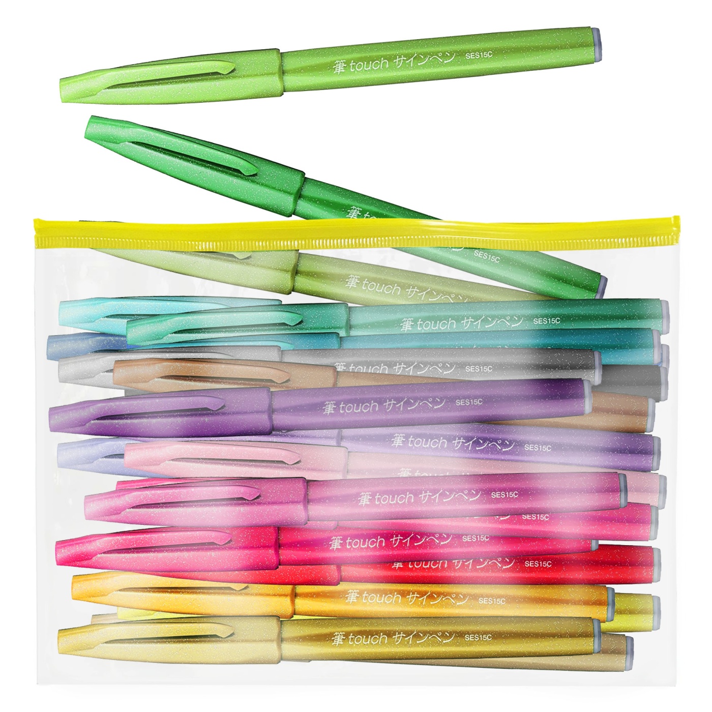 Pentel Fude Touch Brush Sign Pen Color Select 