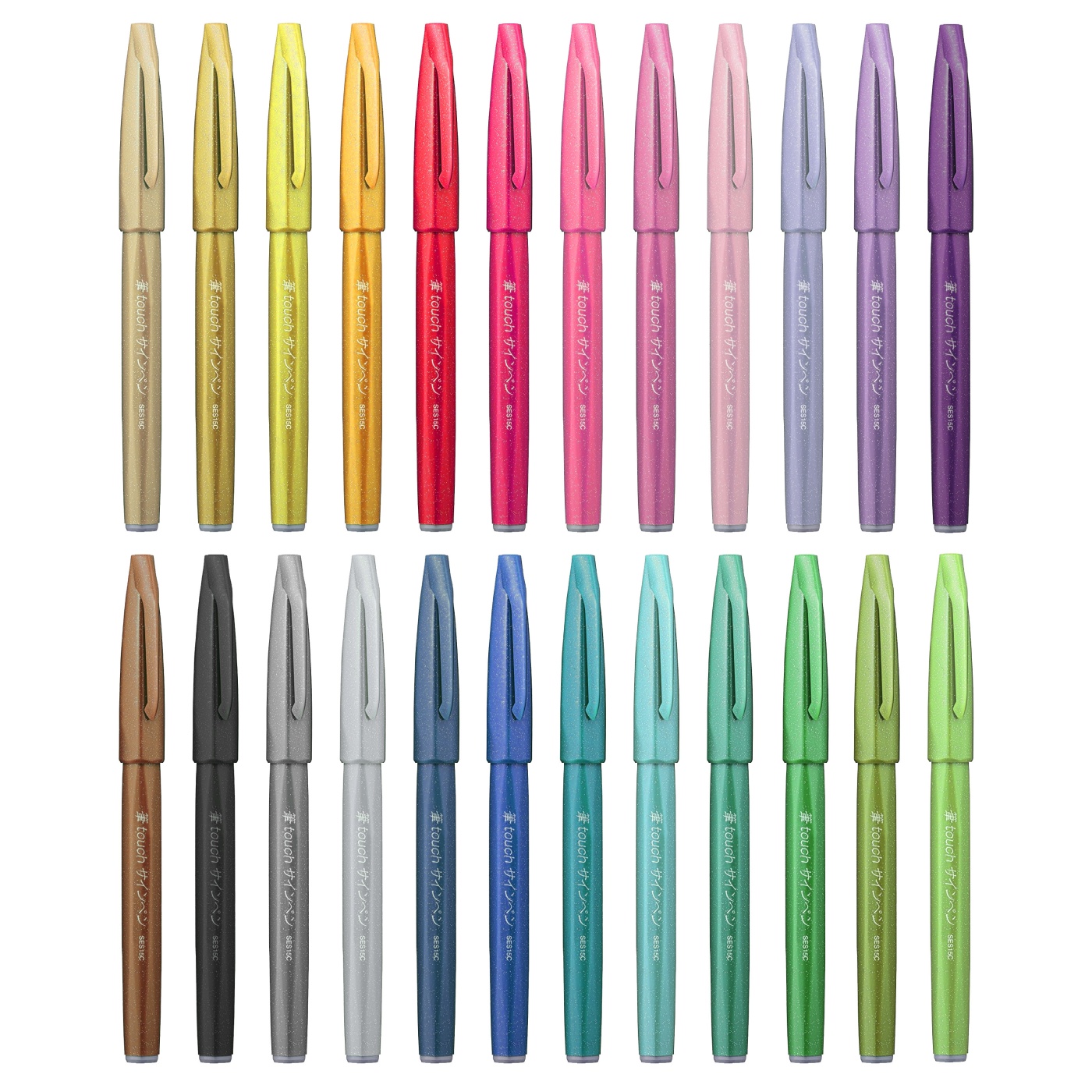 24 colors New Pentel fude touch brush Sign Pen 24 colors BOX SET 