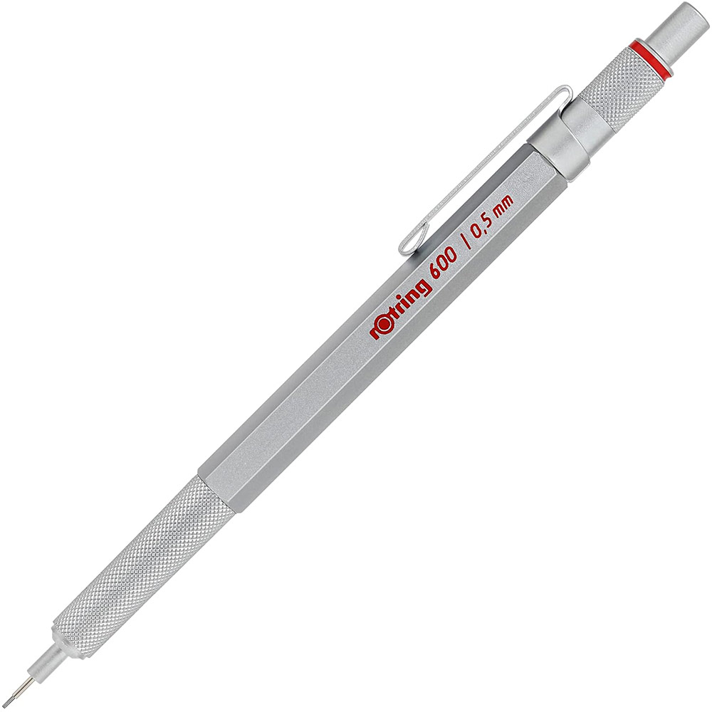 600 Mechanical Pencil 0.5 Silver in the group Pens / Writing / Mechanical Pencils at Pen Store (104710)
