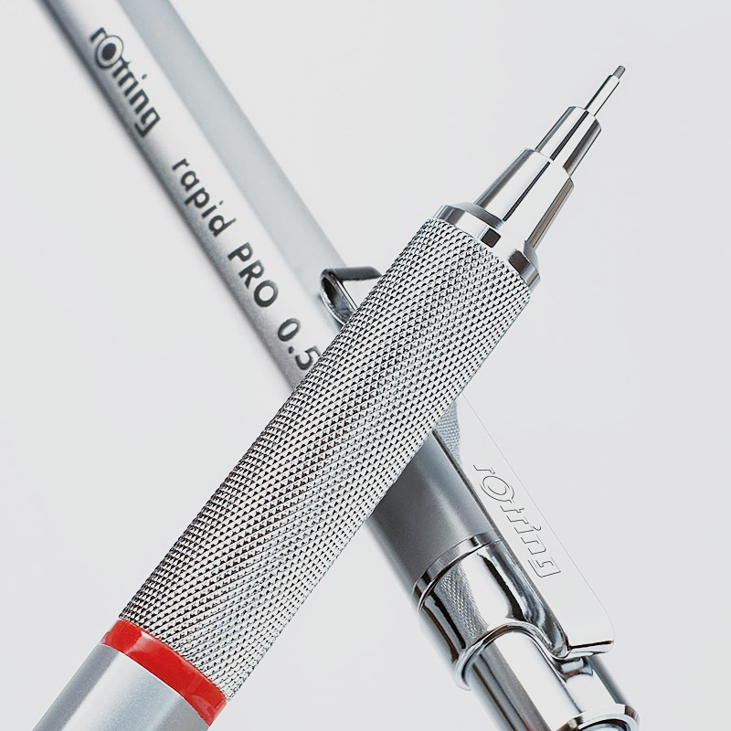 Rapid Pro Mechanical Pencil 0.5 Silver in the group Pens / Writing / Mechanical Pencils at Pen Store (104723)