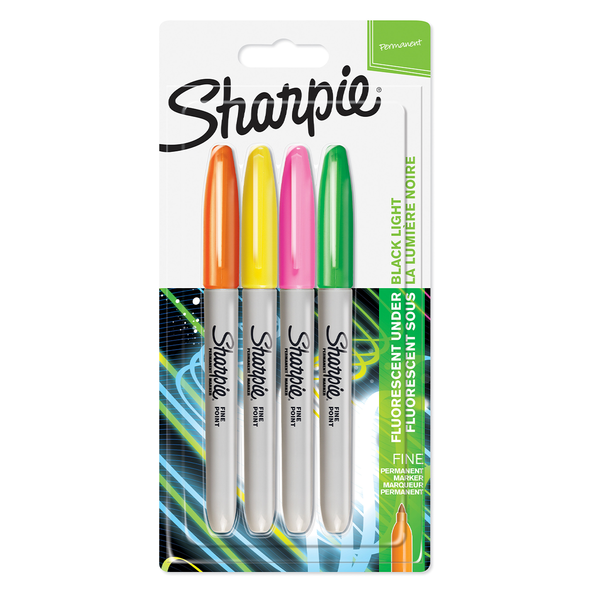 Sharpie Fine Marker 4-pack Neon
