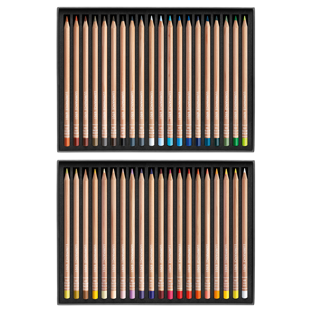 CARAN D'ACHE LUMINANCE 6901 40色セット Amazon.com : Caran d'Ache Luminance 6901 Clr Pncl Set 76