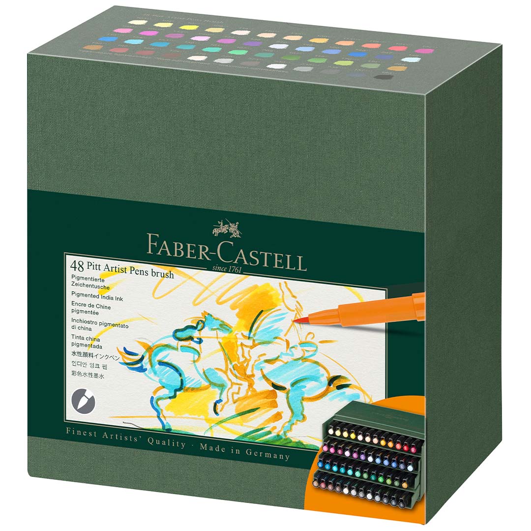 FABER-CASTELL Tuschestift Pitt Artist Brush 48 Farben 