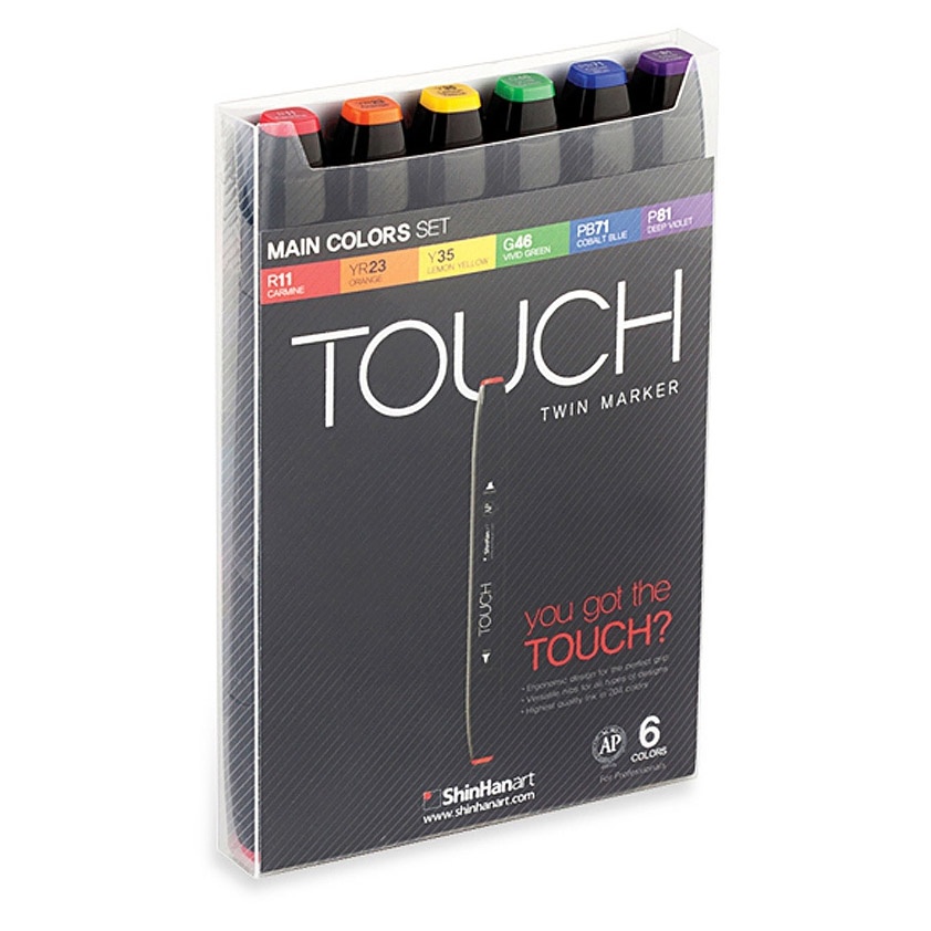 Twin Marker 6-set Main in the group Pens / Artist Pens / Illustration Markers at Pen Store (105534)