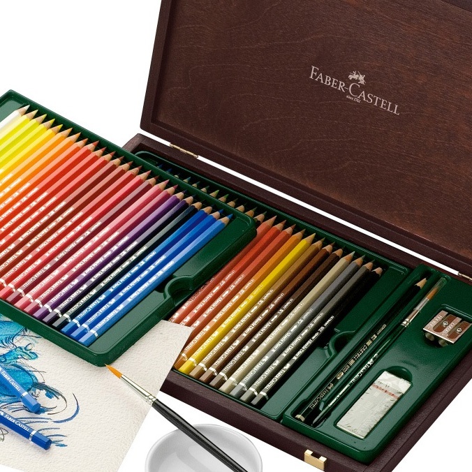 Polychromos colour pencil, wooden case of 48