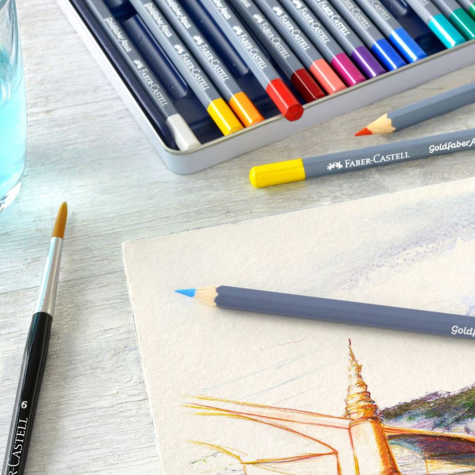 Watercolour Goldfaber Aqua 12-set in the group Pens / Artist Pens / Watercolor Pencils at Pen Store (106633)