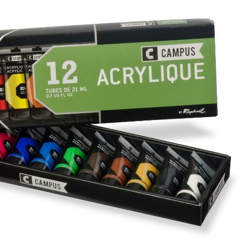 Campus Acrylic Set 12x21ml in the group Art Supplies / Colors / Acrylic Paint at Pen Store (107970)
