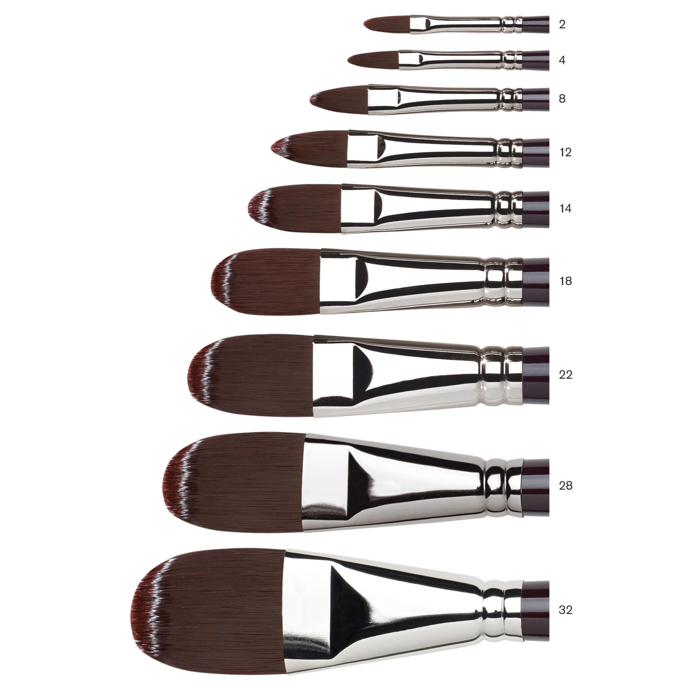 Galeria Filbert Brush Flat Long 4 in the group Art Supplies / Brushes / Synthetic Brushes at Pen Store (108002)