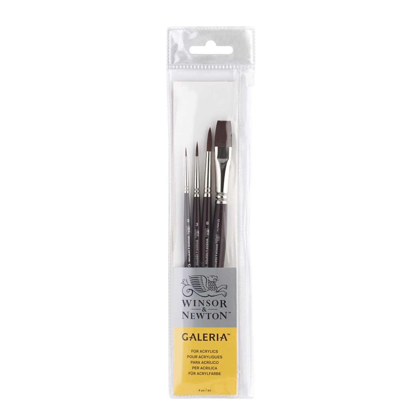 Galeria Brush Round/Long Handle 4-set in the group Art Supplies / Brushes / Acrylic Brushes at Pen Store (108076)