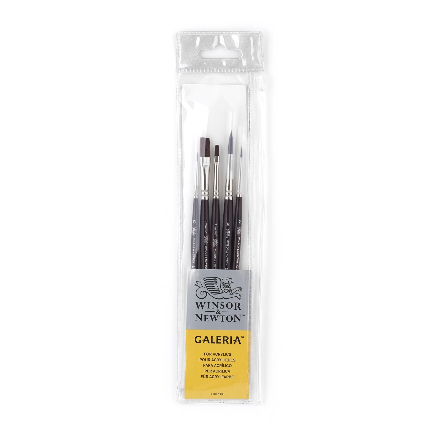 Galeria Brush Short Handle 5-set in the group Art Supplies / Brushes / Acrylic Brushes at Pen Store (108078)