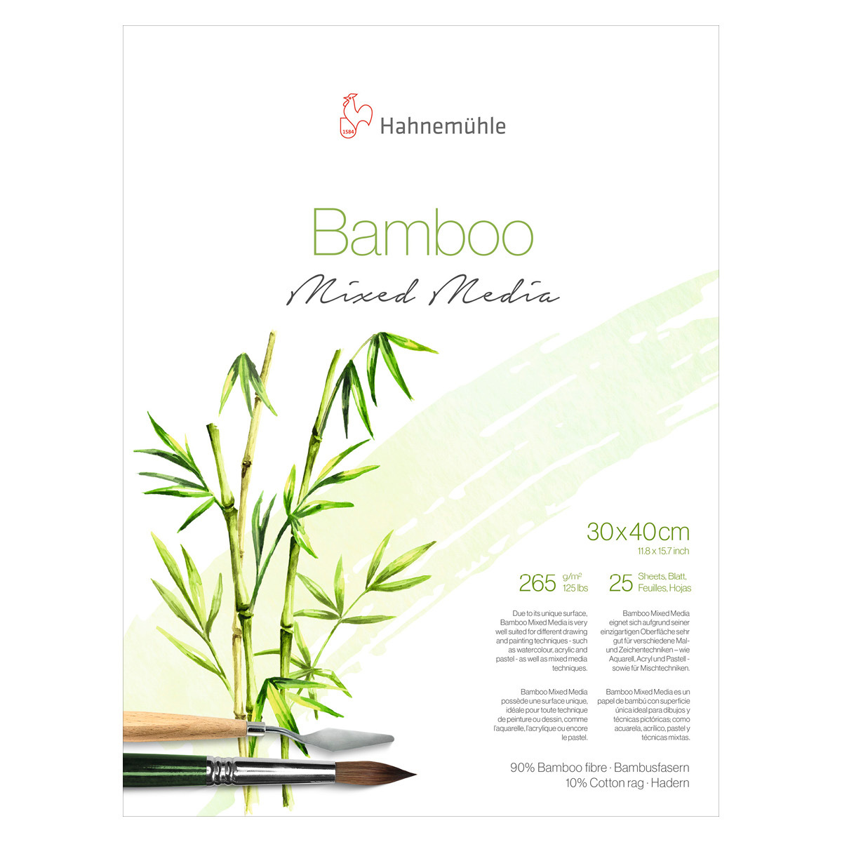 Mixed Media Bamboo 265g 30x40 cm in the group Paper & Pads / Artist Pads & Paper / Mixed Media Pads at Pen Store (108083)
