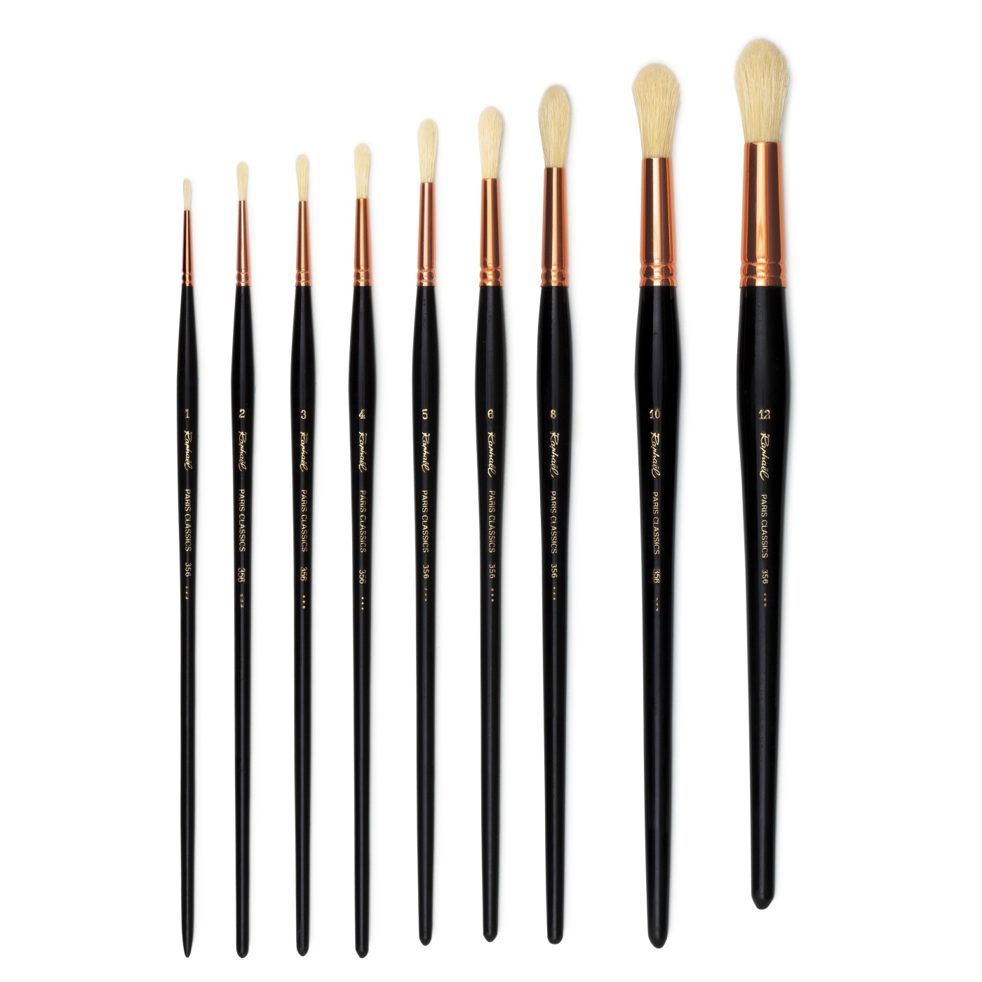Paris Classic Brush Round st 2 in the group Art Supplies / Brushes / Natural Hair Brushes at Pen Store (108304)