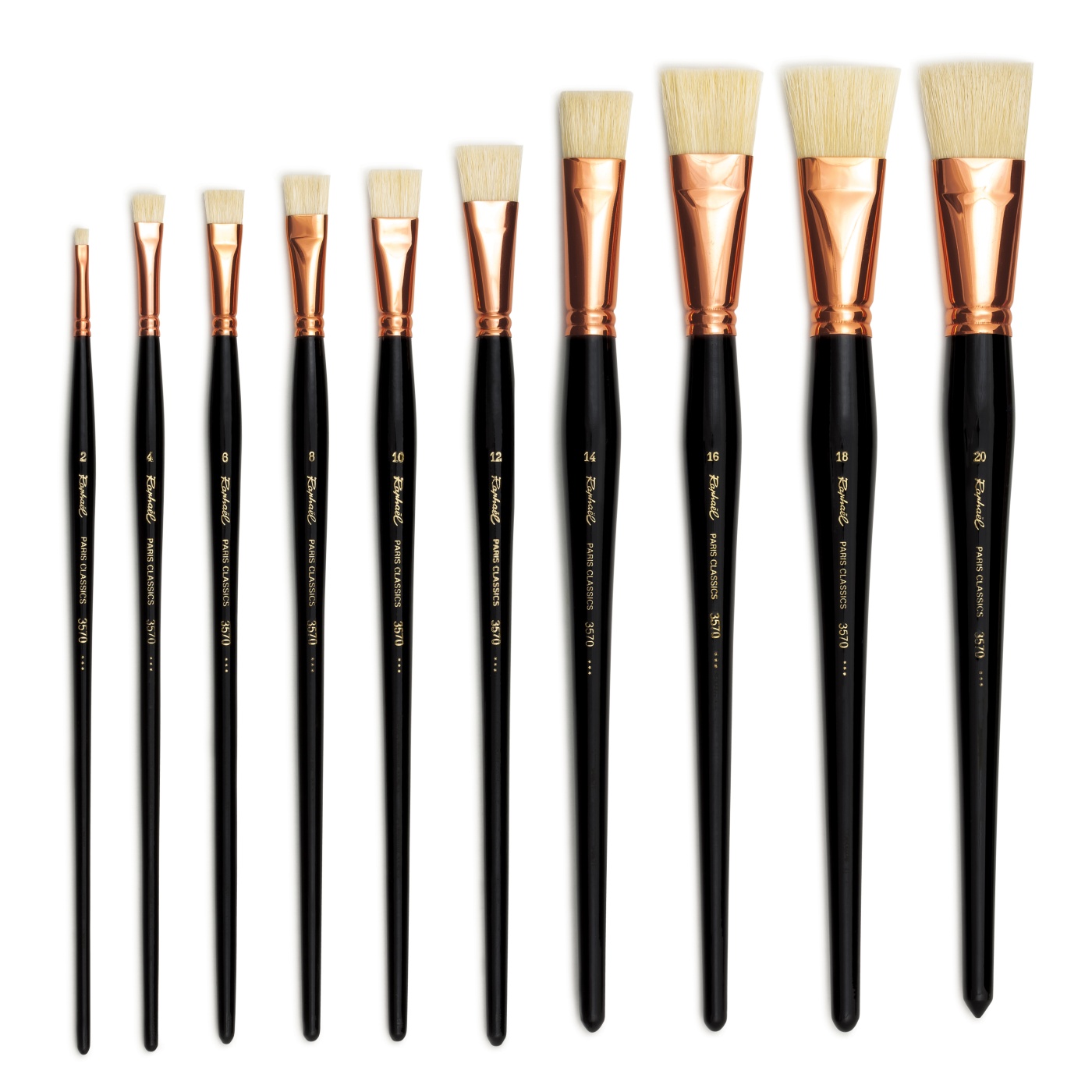 Paris Classic Brush Flat Short st 10 in the group Art Supplies / Brushes / Natural Hair Brushes at Pen Store (108309)