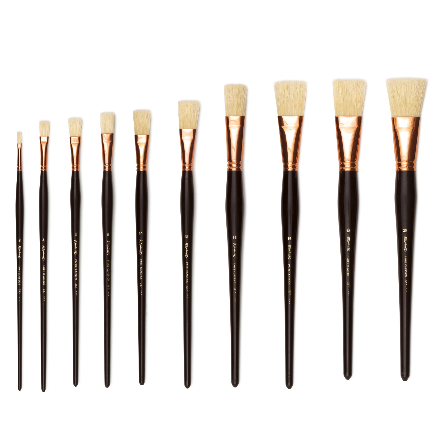 Paris Classic Brush 357 Flat st 10 in the group Art Supplies / Brushes / Natural Hair Brushes at Pen Store (108311)