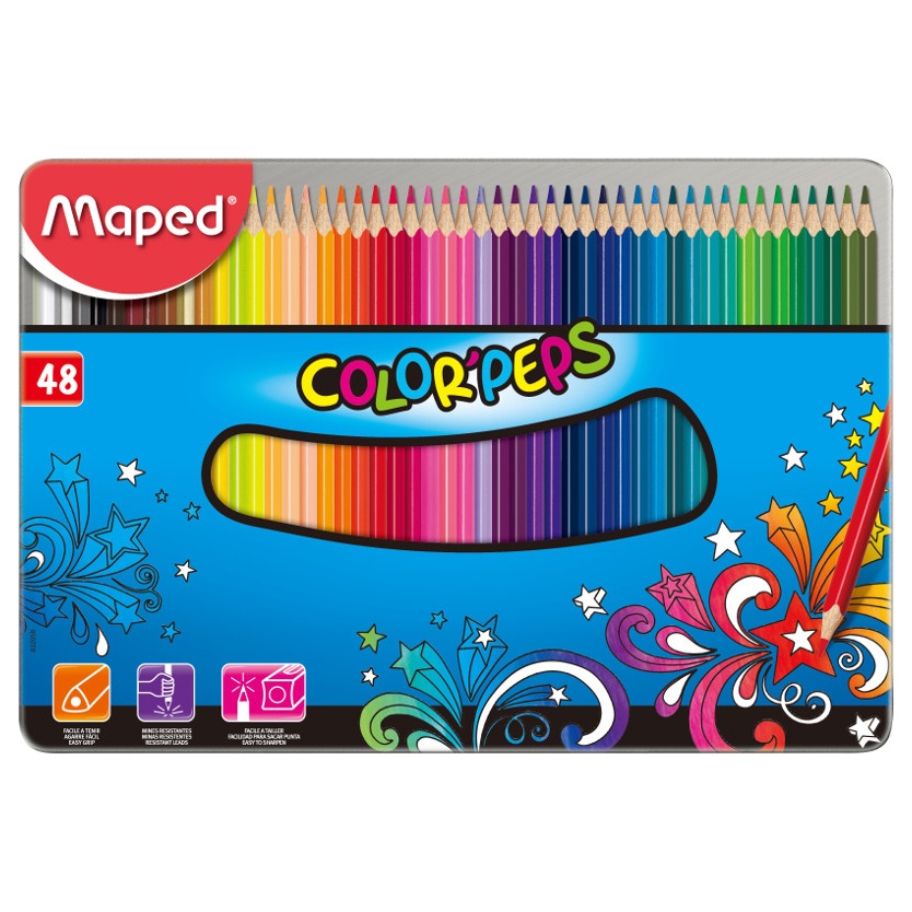 Color Peps 48 Coloured pencils - Metal Box in the group Kids / Kids' Pens / 3 Years+ at Pen Store (108766)