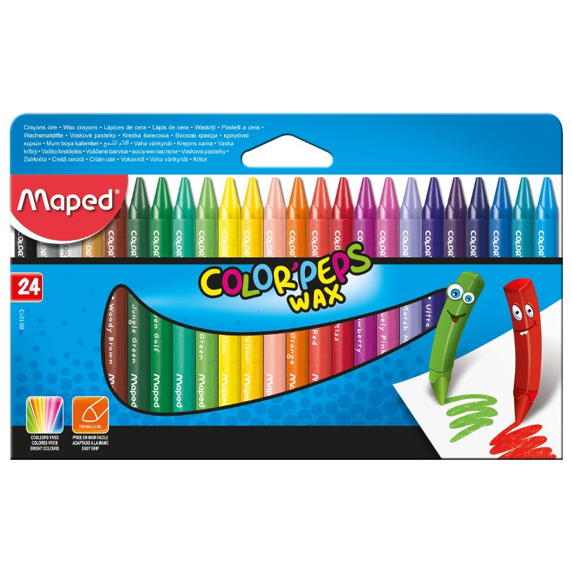 MAPED Boîte Métal de 12 Crayons de Couleur Color'peps - Crayon de