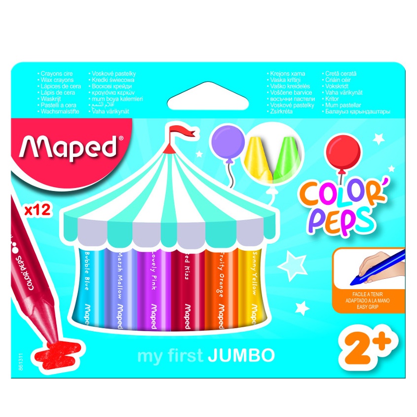 Maped Color Peps Early Age 12 Wax Crayon Jumbo