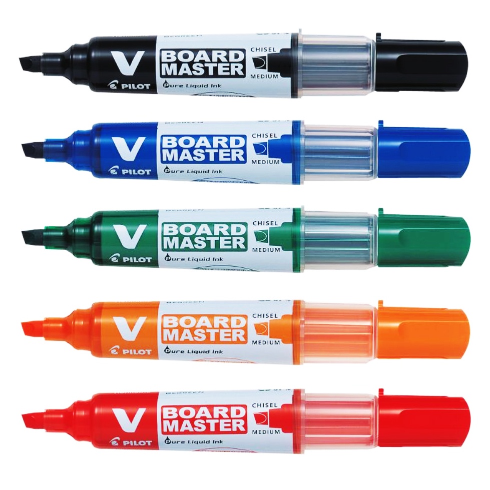 6 Green Refillable White Board Markers