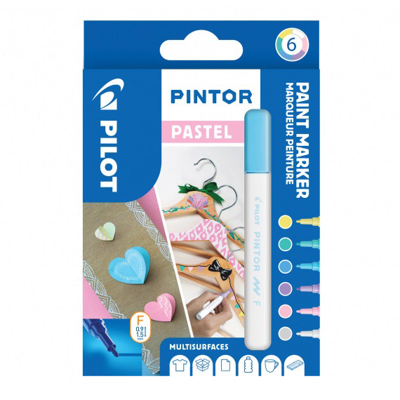 Pintor Fine 6-pack Pastel in the group Pens / Artist Pens / Illustration Markers at Pen Store (109494)