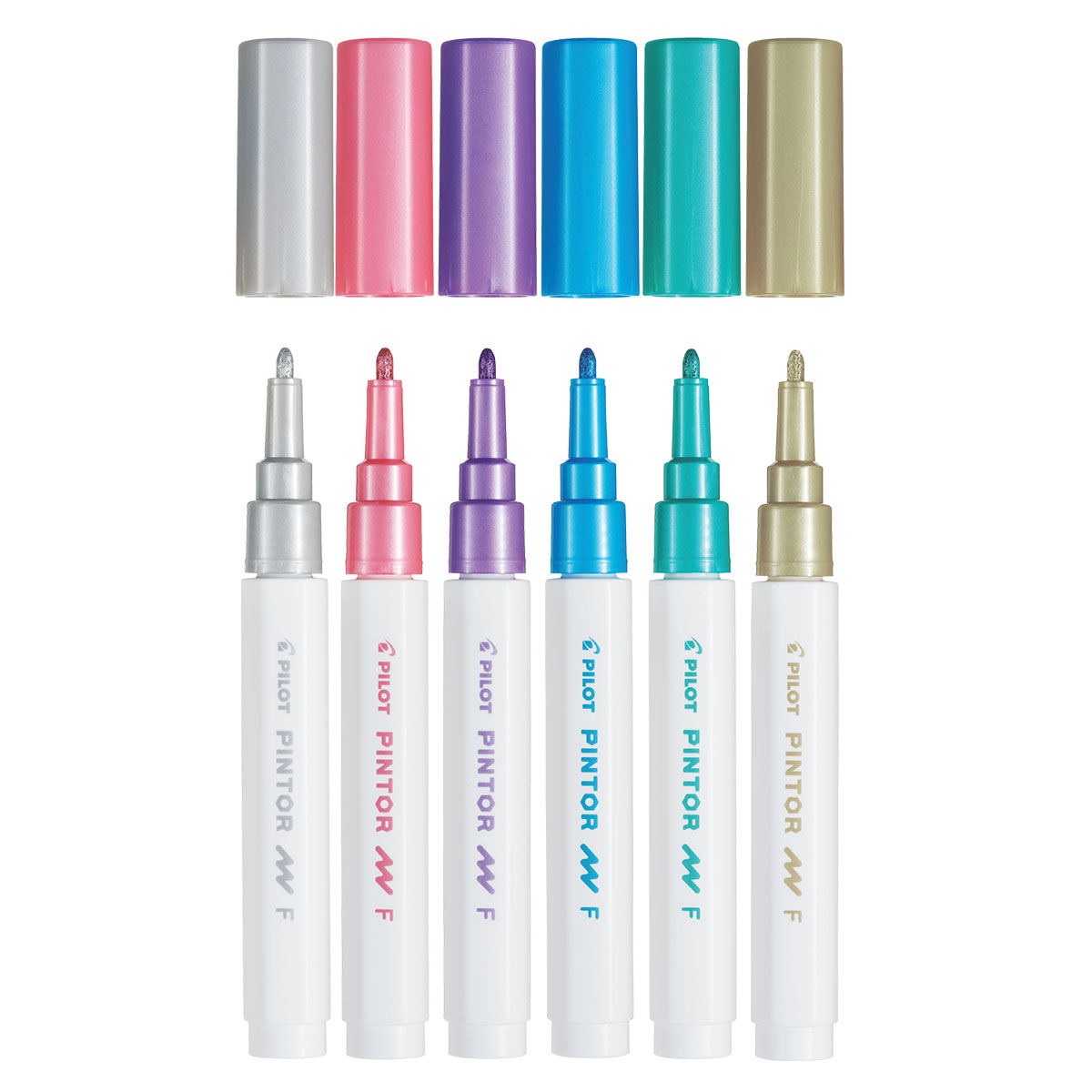 Pintor Fine 6-pack Metal in the group Pens / Artist Pens / Illustration Markers at Pen Store (109498)