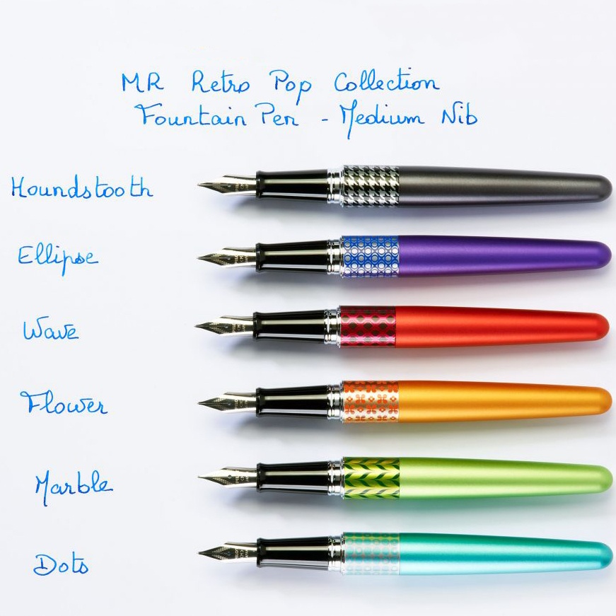 Pilot FP-MR3 MR3 Retro Pop Collection Fountain Pen plus 1 BK Cartridge DT-Fine Pilot FP-MR3 MR3 Retro Pop Collection Fountain Pen plus 1 BK Cartridge DT-Fine