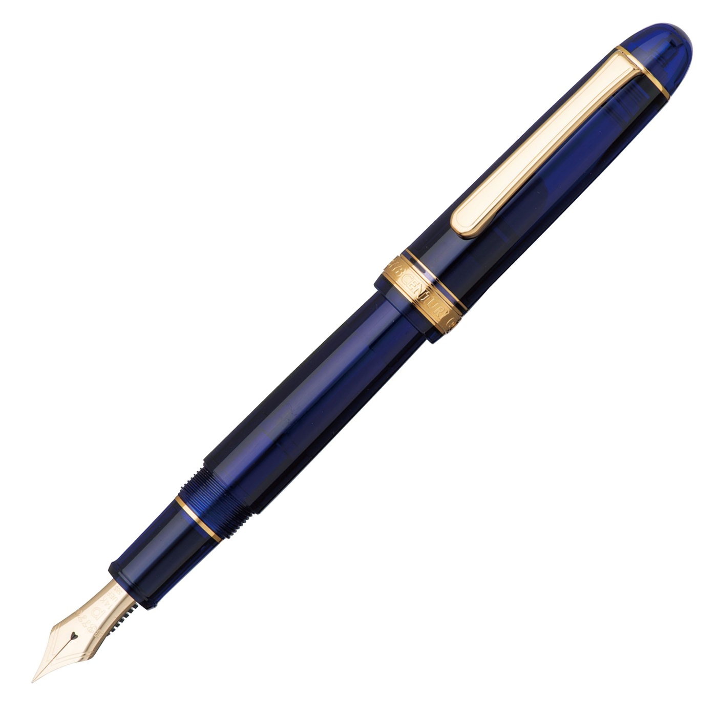 Century Gold Trim Fountain Pen Chartres Blue in the group Pens / Fine Writing / Fountain Pens at Pen Store (109833_r)