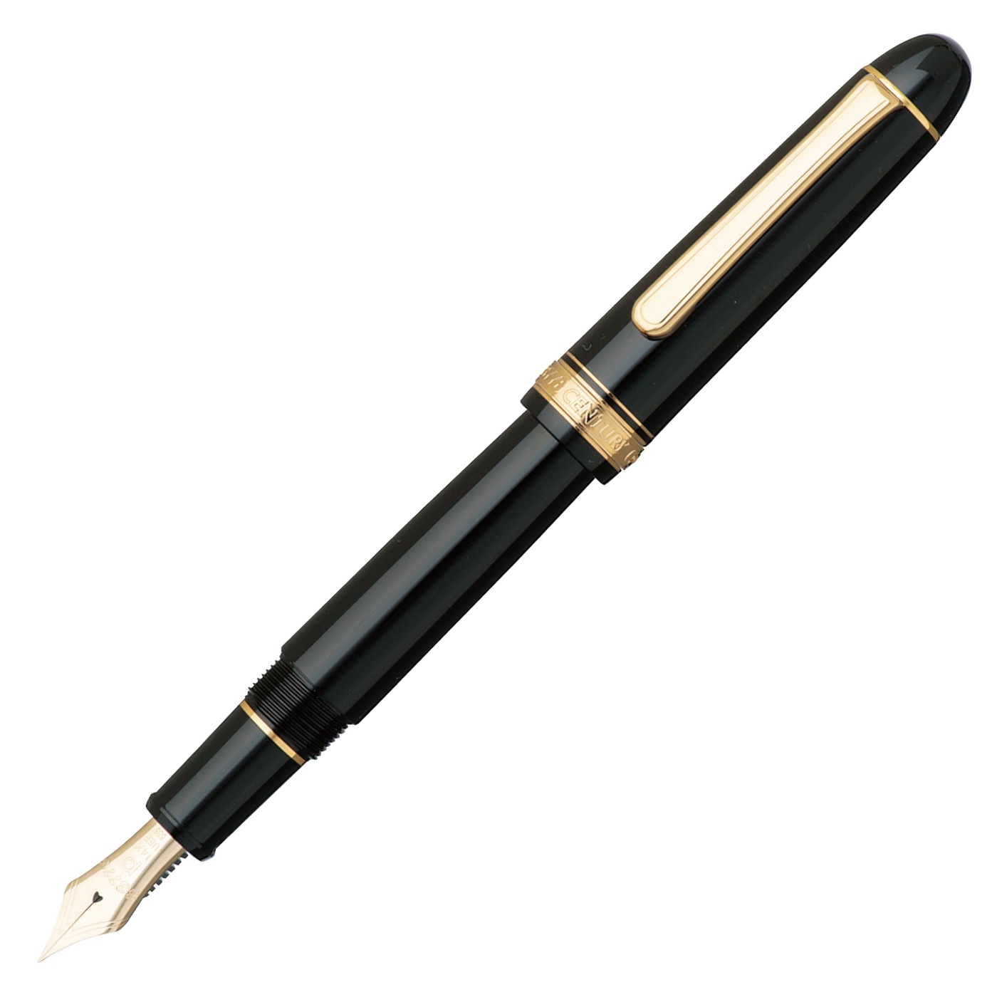 3776 Century Black Fountain Pen with Gold Trim 3776 Century Black Fountain Pen with Gold Trim