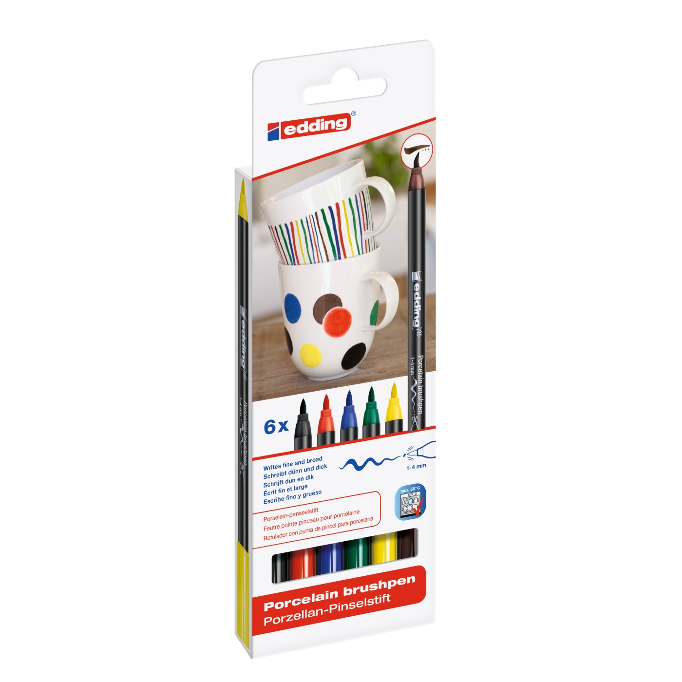 Hertellen spreken erven Edding 4200 Porcelain Brush Pen Family 6-set | Pen Store