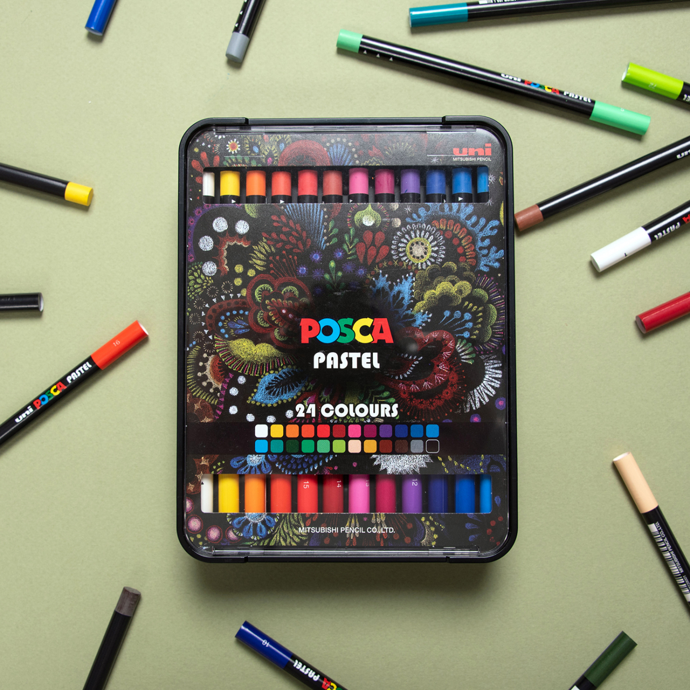 Posca Pastel Crayons 24-set in the group Art Supplies / Colors / Pastels at Pen Store (110411)